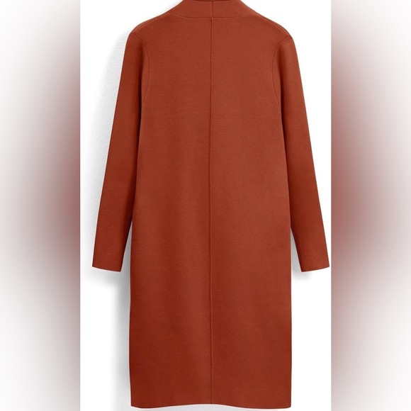 Women’s Long Sleeve Oversized Open Front Lapel Casual Knit Cardigan Coat M - Picture 2 of 4